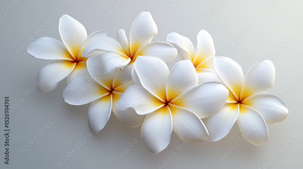 Fototapeta premium Elegant plumeria flower bouquet illustration