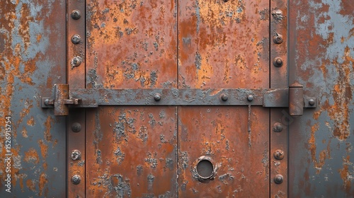 old rusty metal door