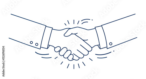 Handshake illustration symbolizing partnership and agreement vector illustration