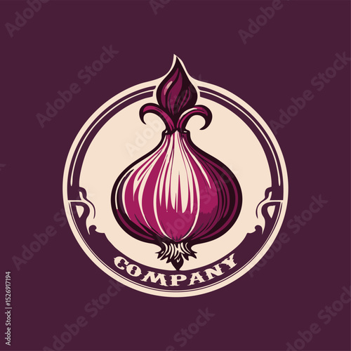 red onion logo design template