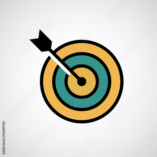 Target icon vector design, Goal aim sign symbol