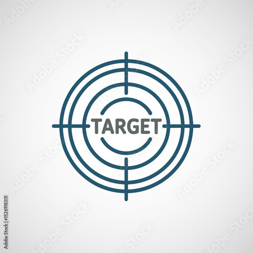 Target icon vector design, Goal aim sign symbol