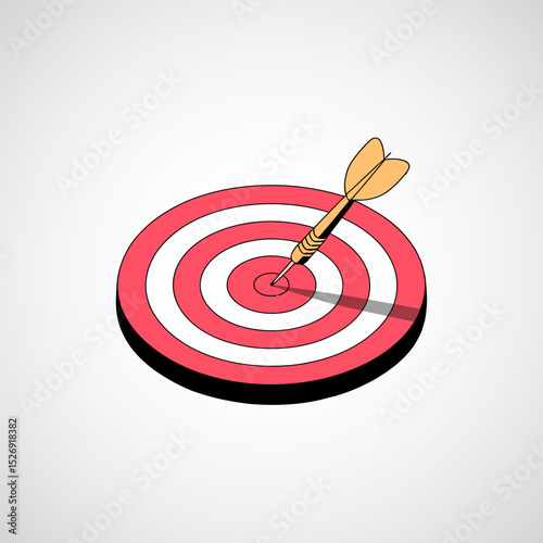 Target icon vector design, Goal aim sign symbol