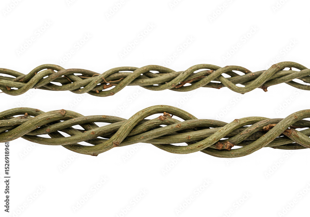 Fototapeta premium Intertwined vine branches isolated on transparent background