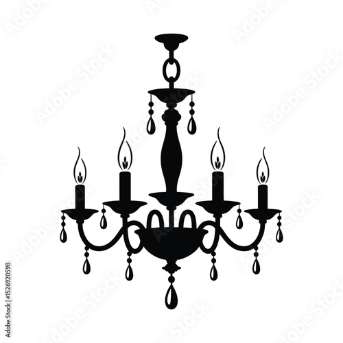 Vintage chandelier isolated on white

