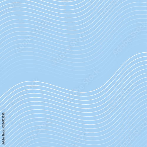 Abstract background with lines and waves. Banner. Element for design isolated. Vector background for brochure, booklet, flyer, poster. Blue and white gradient