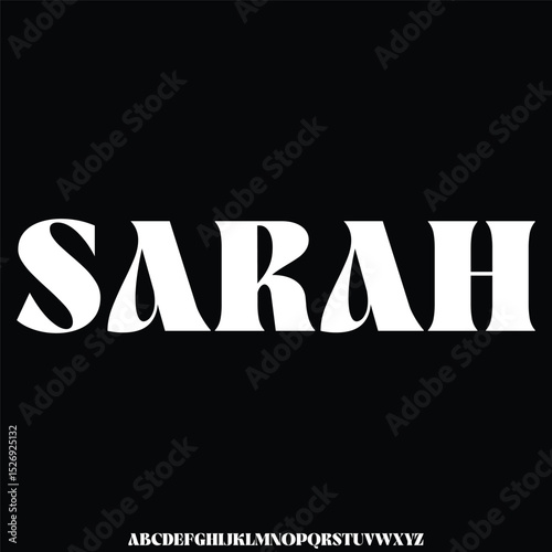 Modern aesthetic alphabet display font vector. Minimalist sans serif typeface