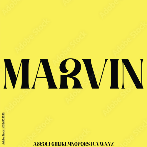 Modern unique sans serif display font vector