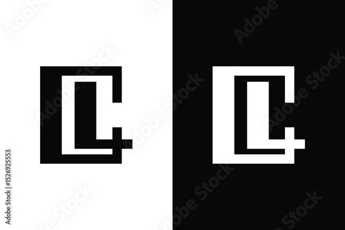 letter cl or lc logo