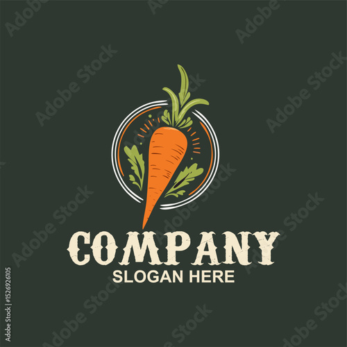 carrot logo design template