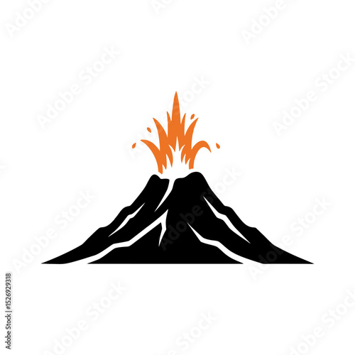 Volcano Erupting A Mountain of Fire and Lava