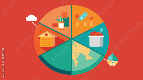 A pie chart showing the different factors contributing to the rise in malnutrition rates such as poverty food insecurity and political instability.. Vector illustration
