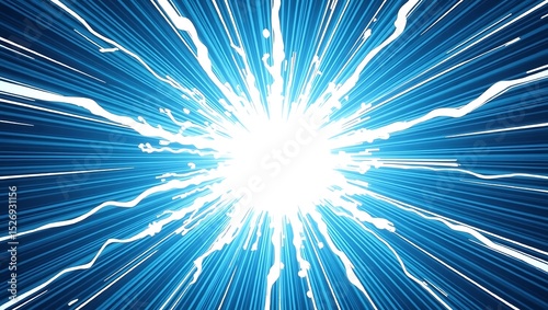Abstract blue comic style background. Generative Ai.