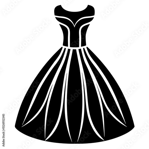 wedding dress vector illustration