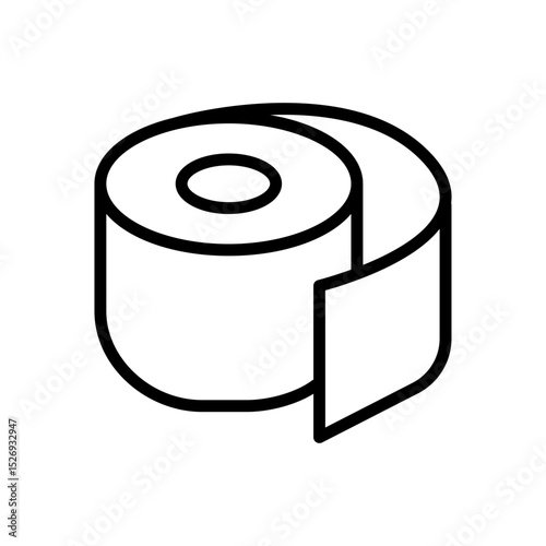 Kinesiology tape icon. Joints and ligaments support. Elastic therapeutic tape. Body performance improvement. Isolated vector illustration