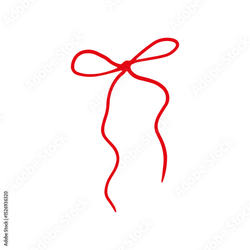 Whimsical Handdrawn Bow Illustrations. Doodle Ribbons for Cards, Stickers, and Prints