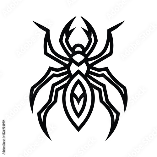 Royal Tribal Spider vector art illustration