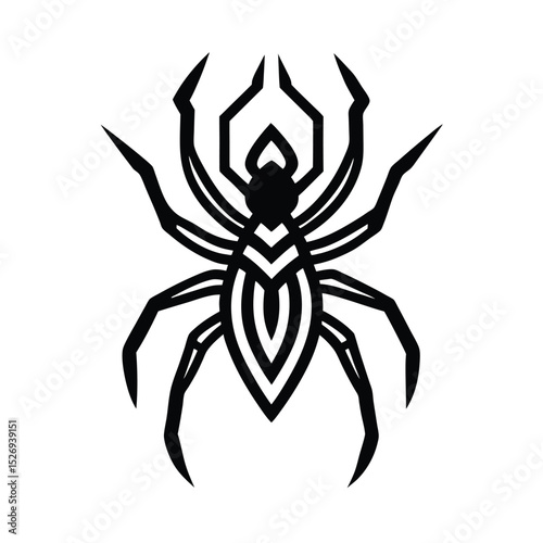 Royal Tribal Spider vector art illustration