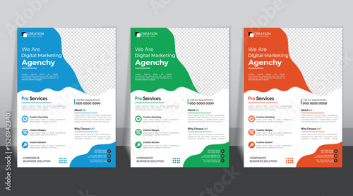 A4 Editable Business Flyer Design – Eye-Catching, Creative & Professional EPS Template for Digital Marketing or Corporate Use