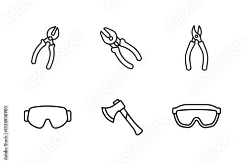 tools icons set