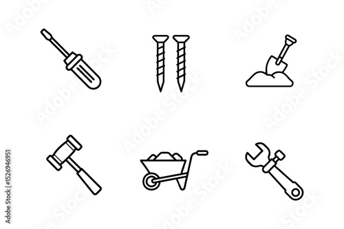tools icons set