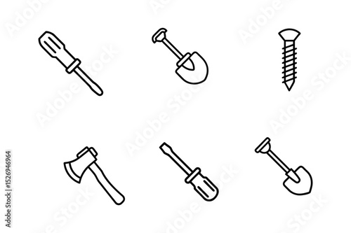tools icons set