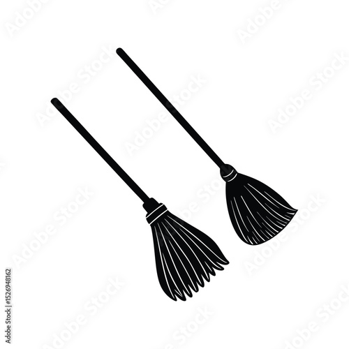 Broom Cleaning Tool Icon  