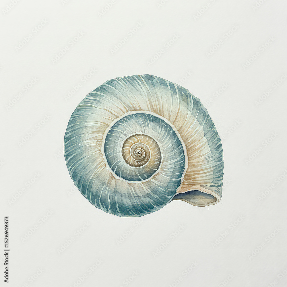 Obraz premium Detailed seashell illustration