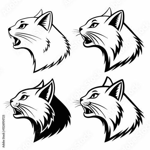 cat head vector