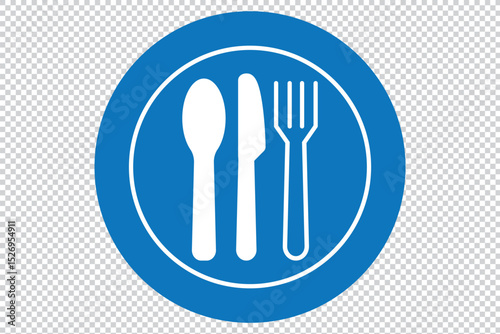 Fork ,spoon and knife icon set. Eatery symbol. Kitchen utensil vector illustration. Tableware serving sign. Crossed fork and spoon pictogram. Menu button. EPS 10