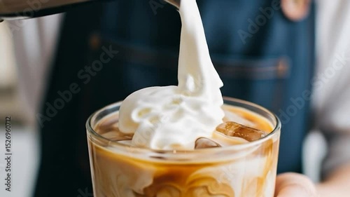 coffee latte in glass