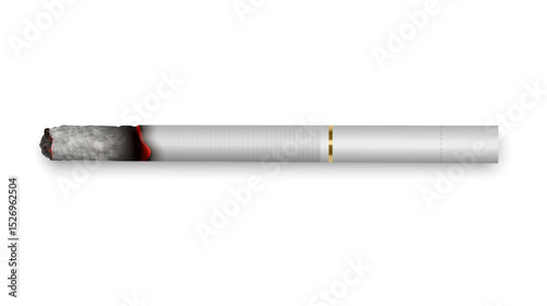 A realistic cigarette symbolizing quitting smoking in favor of health
