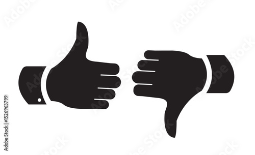 Thumb up and down vector logo