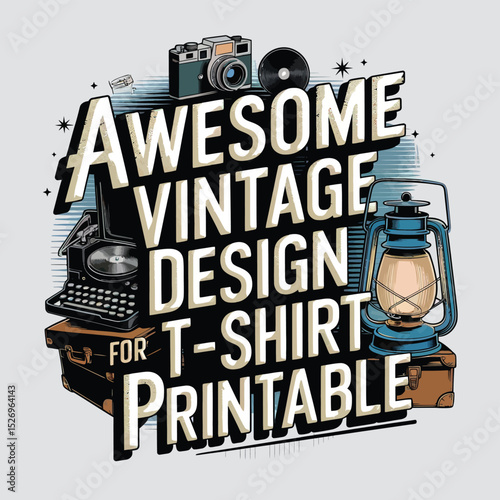 2d vector illustration t shirt design print with lettering and element 
