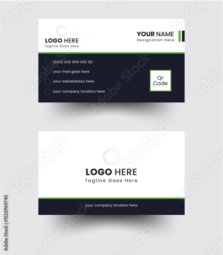 Creative corporate business card, business card design template, Clean professional business card template, visiting card, business card template. 