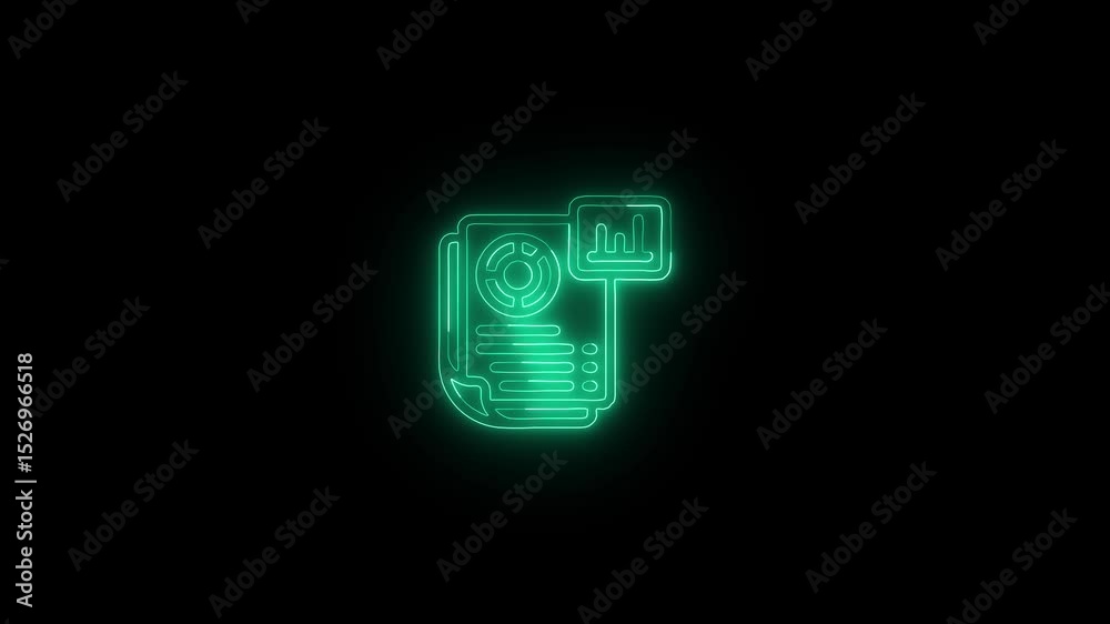 Reports & Charts icon HD Video black background Reports & Charts icon HD Video black background