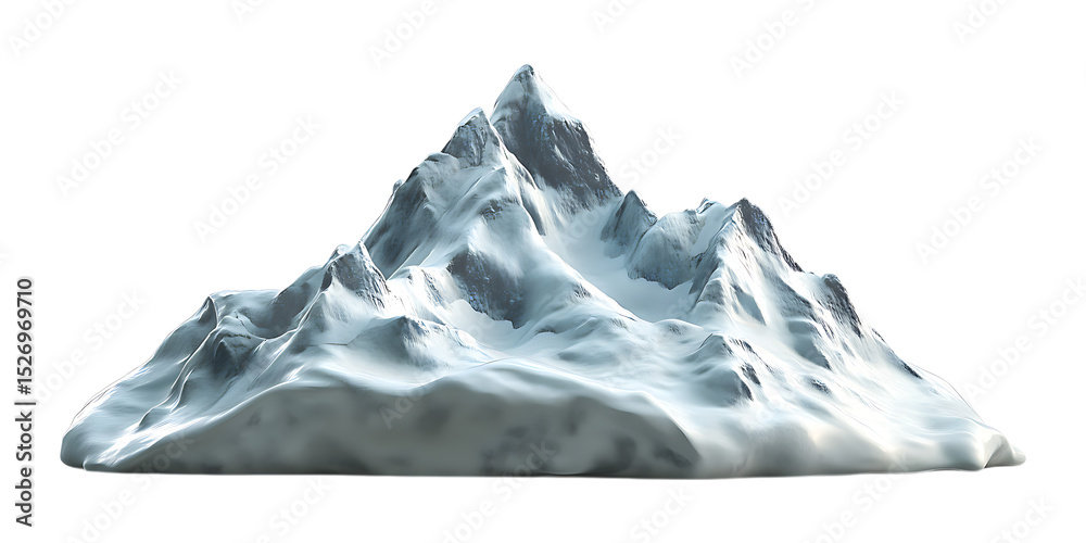 Obraz premium Majestic Snow-Capped Mountain Peak: Stunning Nature Photography