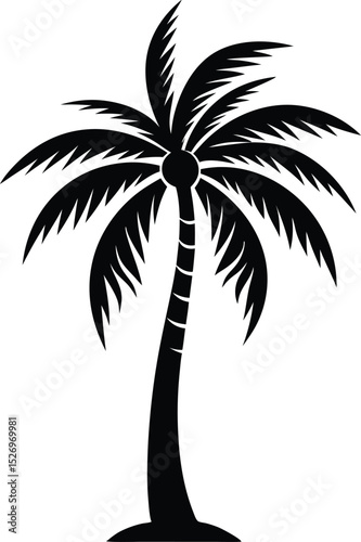 coconut tree silhouette vector 1