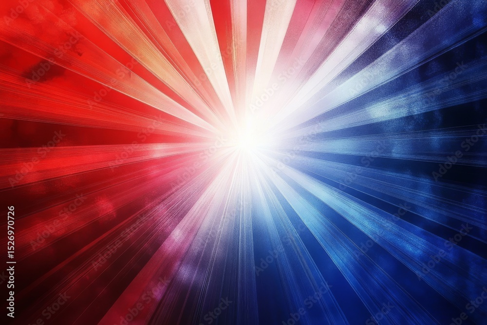 Obraz premium Red and Blue Burst Background, Patriotic ,Abstract