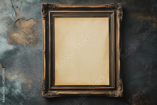 Blank canvas framed in a rustic style for creative expression at home