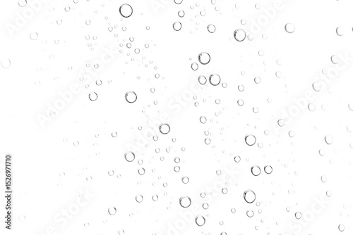 Abstract water droplets pattern isolated on a white background png ai generated