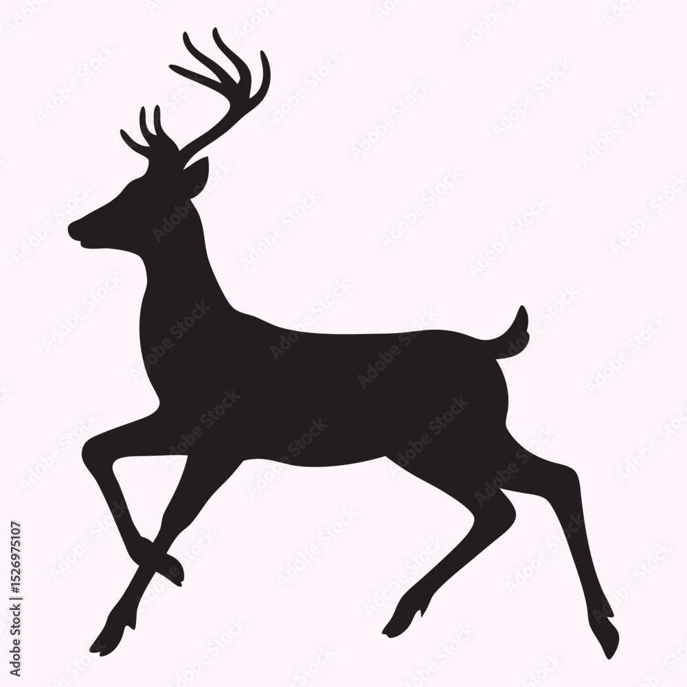 Fototapeta premium Deer silhouette vector