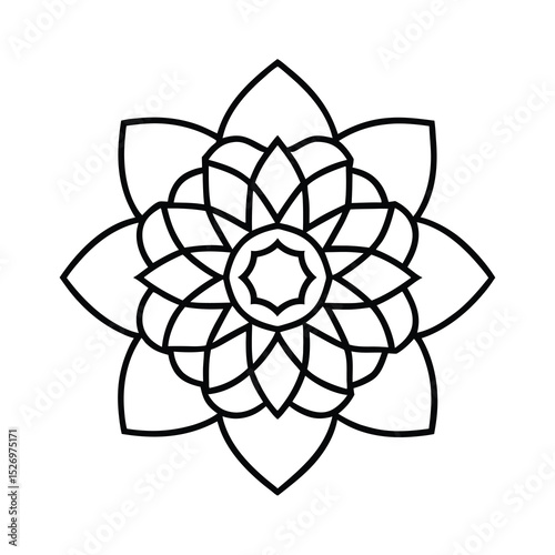 black and white Mandala