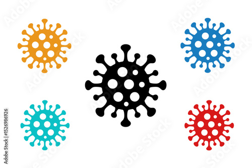 Coronavirus covid nineteen virus cells illustration