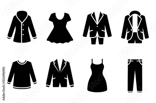 Fashion clothing apparel garments attire silhouette