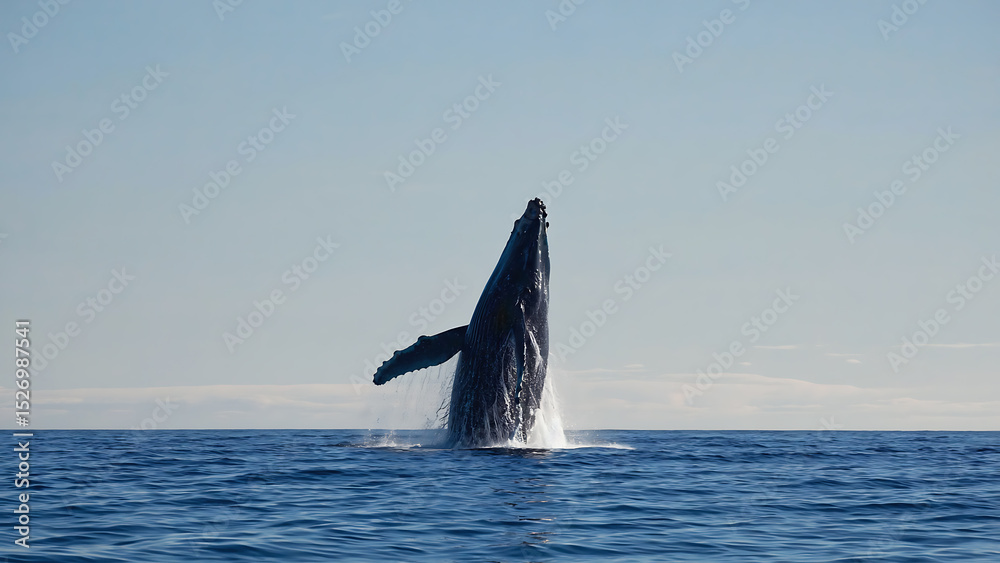 Fototapeta premium Breaching Humpback Whale
