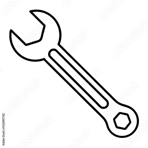 wrench isolated on white