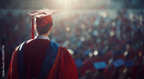 Young Adults Honoring Their Graduation in an Outdoor University Celebration Event