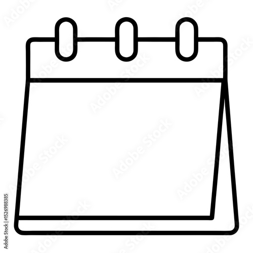 blank desktop calendar vector