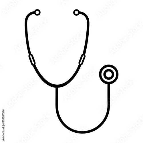 stethoscope on white background